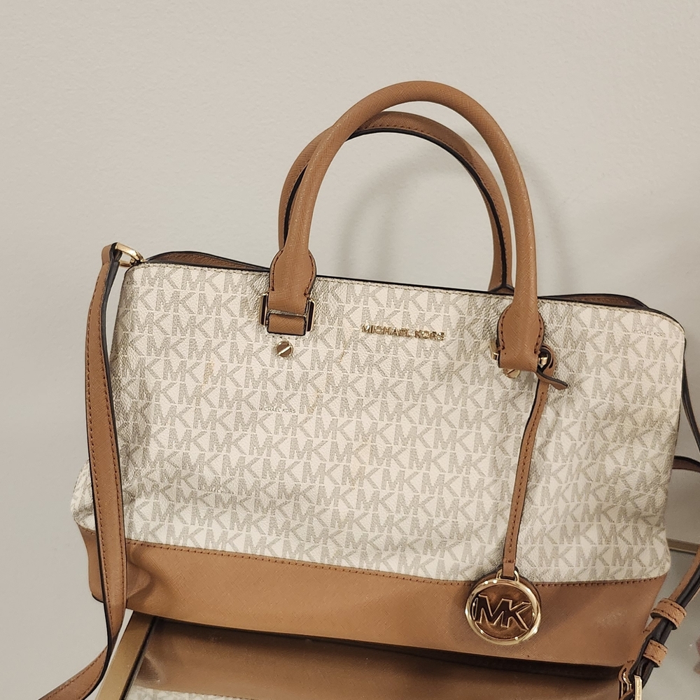 Michael Kors Tan and Cream Women's Bag